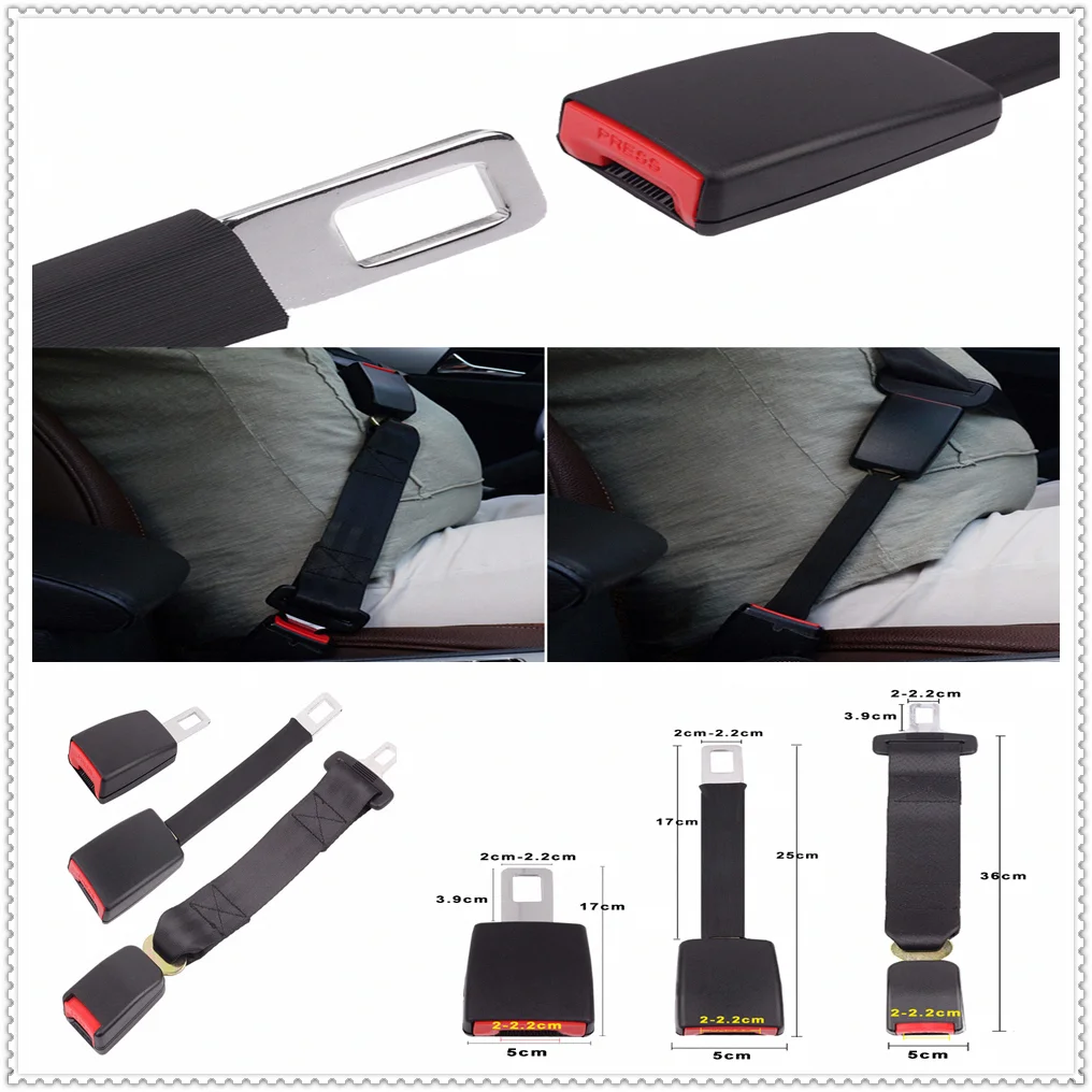 2 x Car Seatbelt Buckle Strap Comfort Seat Belt Clips Extender Shoulder Stopper