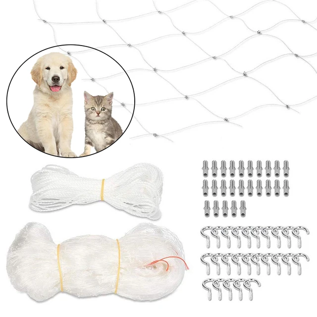 Malla Transparente de Seguridad para Mascotas, Bebés y Niños, Red Protectora  Anticaída de Nailon para Balcón y Ventana, Ideal para Gatos y Perros -  AliExpress