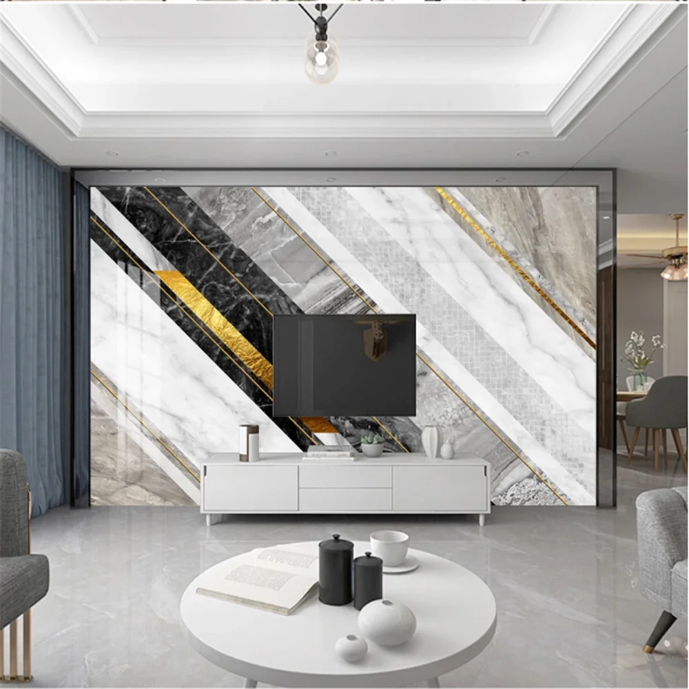 Современные черно-белые светильник шные золотые абстрактные геометрические