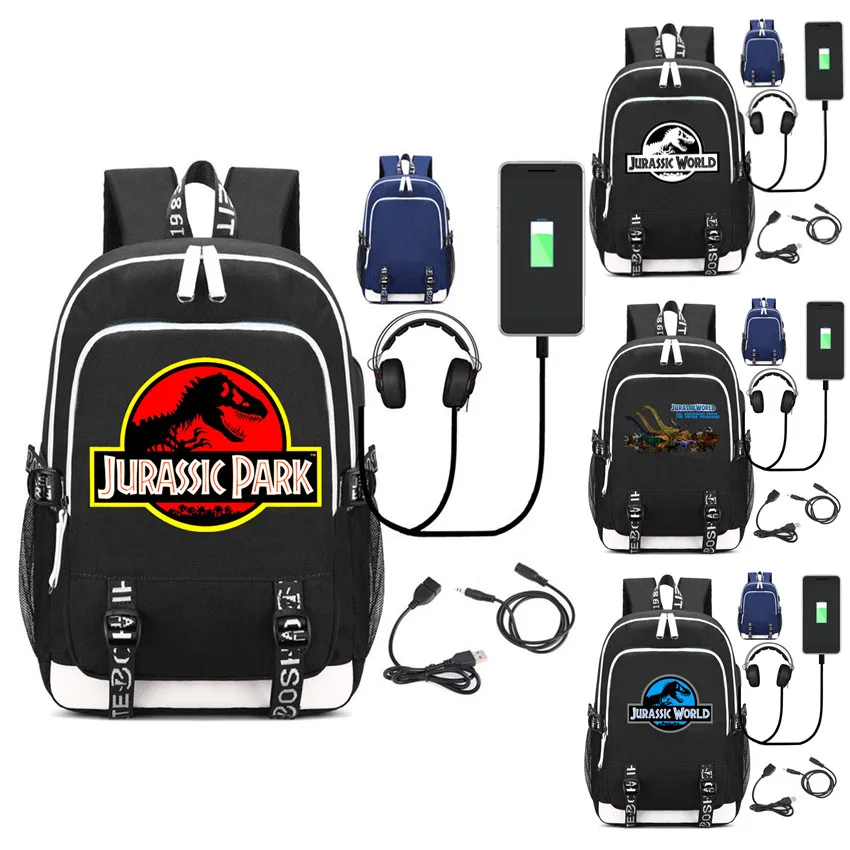 Jurassic World USB charging mochila students Backpack Jurassic park school  shoulder bag Leisure Daily bagpack for teenager|Backpacks| - AliExpress
