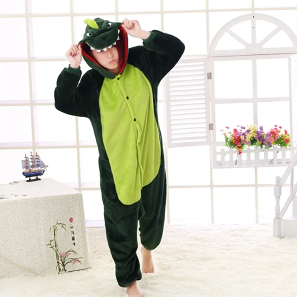 

Kids Kugurumi Onesie Animal Costume Flannel Soft Whole Pajama One Piece Boy Girl Child/Adult Dinosaur Winter Sleep Suit