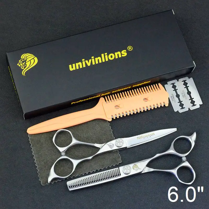 6056-Kit Box " японские профессиональные ножницы для стрижки волос Парикмахерские филировочные ножницы бритвы; ножницы для парикмахерских - Цвет: 6056-Kit Box