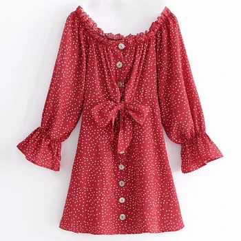 

Women's Dress 2020 Spring New Dresses elegant temperament strapless skinny charming print dress fashion street dress women