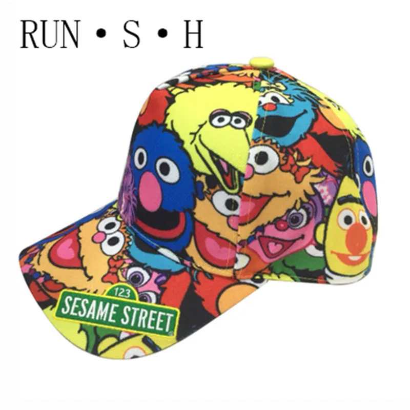 Героев шоу «Улица Сезам», печенья, с рисунком в виде монстра из мультфильма отскок Кепки модные регулируемые Бейсбол Кепки хлопковая одежда с вышивкой в стиле унисекс эльфа шляпа человек