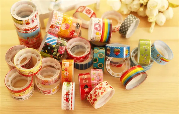2 PCS/Lot Mini Color Tapes DIY Decorative Adhesive Tape Sticker Cartoon Diary Lace Tape Office Stationery Gift