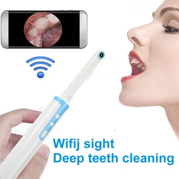 

Professional Personal Wifi Wireless 8 LED Home Travel Portable Endoscope Intraoral Oral Camera HD 1080P Cleaning With Mirror