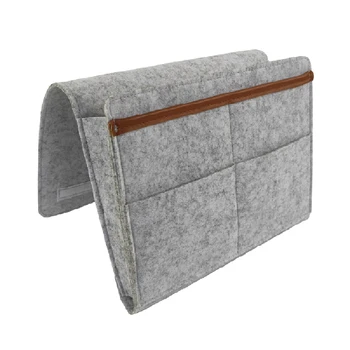 

Bed Pocket Organizer Bedside Caddy Felt Bed Storage Organizer Bag Sofa Hanging Storage Bag For Organizing Tablet Magazine