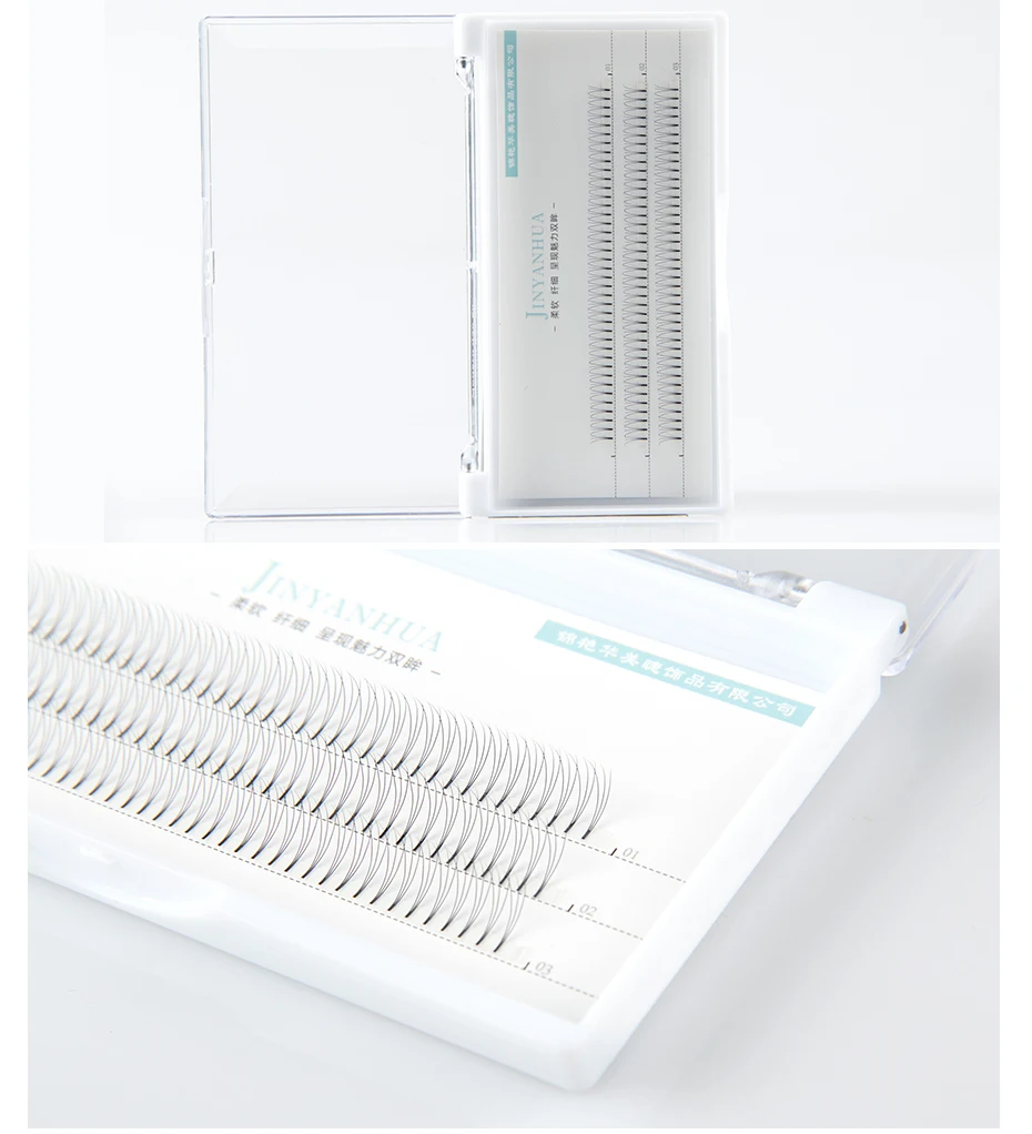 JINYANHUA 2d 3d Soft Natural Mink Eyelashes 3/12row Handmade Premade Volume Fans Eyelash Extension Maquillage Femme False Lashes JINYANHUA 2d 3d Soft Natural Mink Eyelashes 3/12row Handmade Premade Volume Fans Eyelash Extension Maquillage Femme False Lashes