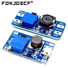 Mt3608 DC-DC intensifique o módulo da fonte de alimentação do impulsionador do conversor impulsiona a saída máxima da placa step-up 28v 2a para arduino