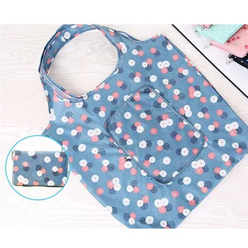 

1Pc Plastic Large Tote ECO Reusable Polyester Portable Shoulder Handbag Folding Pouch Shopping Bag Foldable