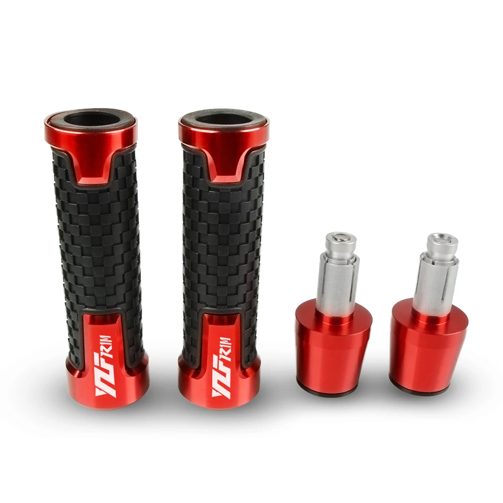 

7/8"22mm CNC Motorcycle Accessories Handlebar Grips Handle Bar Hand Bar End Plug Hand Grips Rubber FOR YAMAHA YZF R1m With LOGO