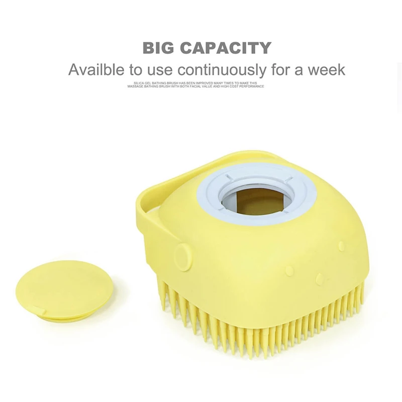 1pc Comfortable Silicone Shampoo Scalp Massage Brush Hair Washing Comb Body Bath Spa Slimming Massage Brush Bath Brush
