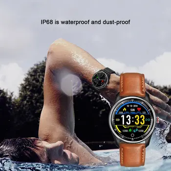 

2020 Smart Watch Women Men Smartwatch For Apple IOS Android Electronics Smart Fitness Tracker With Leather Strap Watches Hours