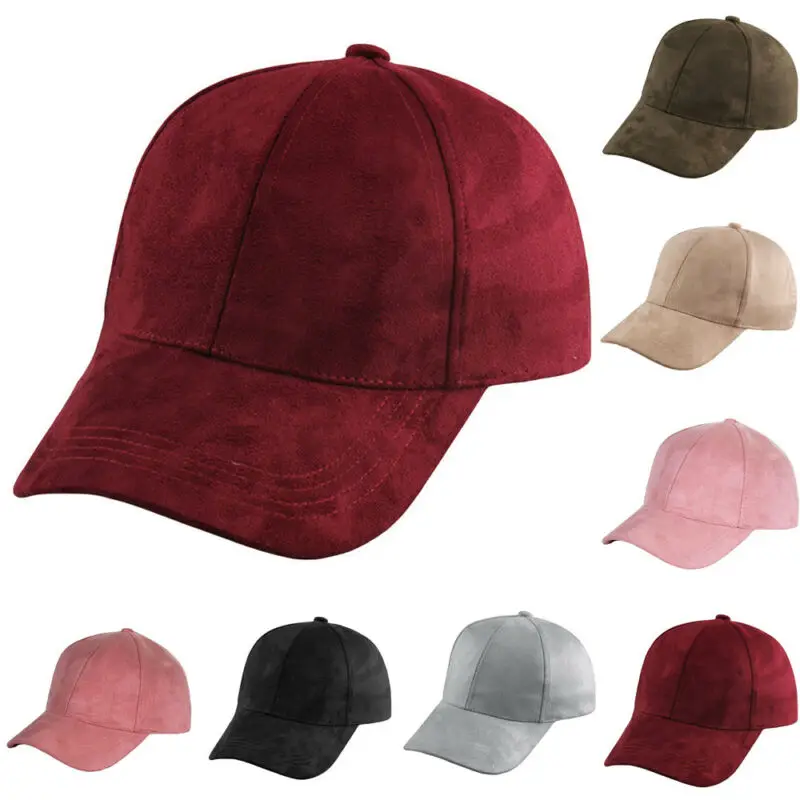 womens suede baseball hat