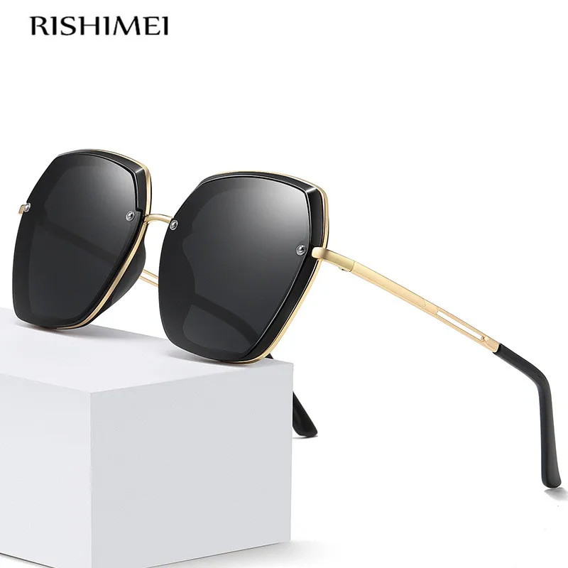 Новые женские многоугольные поляризованные солнцезащитные очки · путешествия