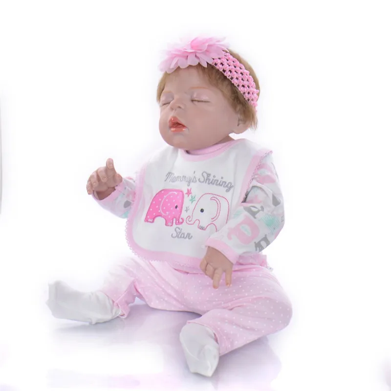 Полностью силиконовые куклы reborn baby 2" новорожденный поддельный Новорожденный ребенок настоящая живая кукла, подарок для девочки bebes reborn кукла npk
