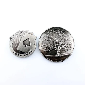 

Tree Poker Embossed Badge Rivet Back Cap Stud For Purse Wallet Leather Craft Coin Cochos Buckle Belt Bag Jeans Accessories