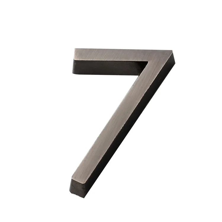 NUMERO DE MAISON,1--Numéro De Porte Autocollant Argent Brillant