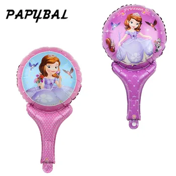 

50pc Sofia Cartoon Hand Stick Balloons For Kids Birthday Party Cheer Stick Princess Party Decoration Girls Favors Party Supplies