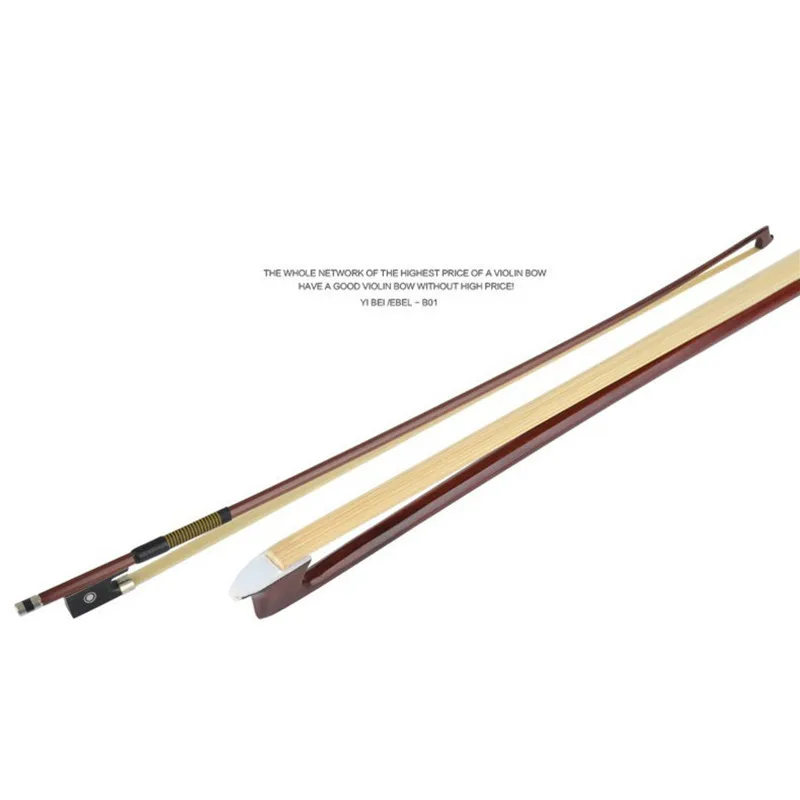Violin Bow Size 1/2 1/4 1/8 3/4 4/4 Violin Horse Hair Brazilwood Bow Accessories 1Pcs violin bow hair