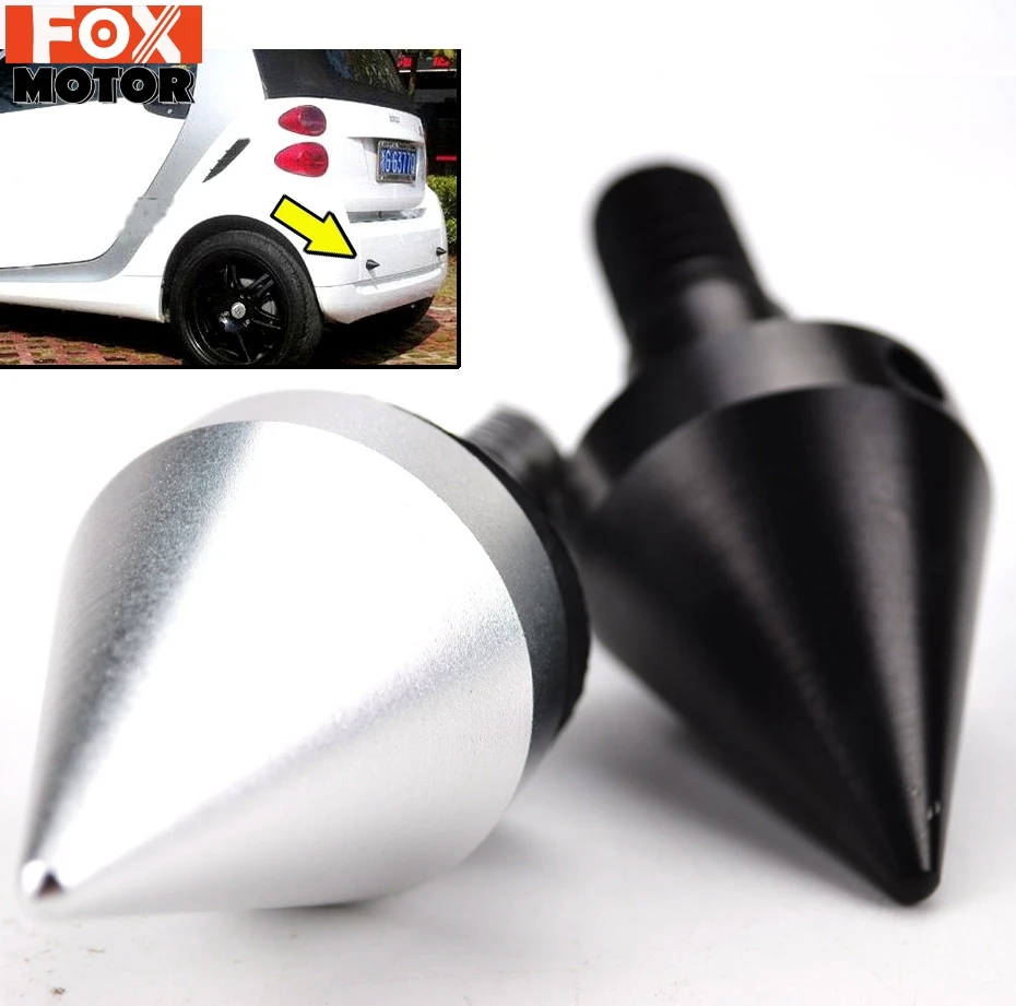 

1Pc Steel Sharp Head Car Rear Bumper Protector Spike Guard for Benz SMART Fortwo W 451 2008-2014 Anti Collision Protection Kit