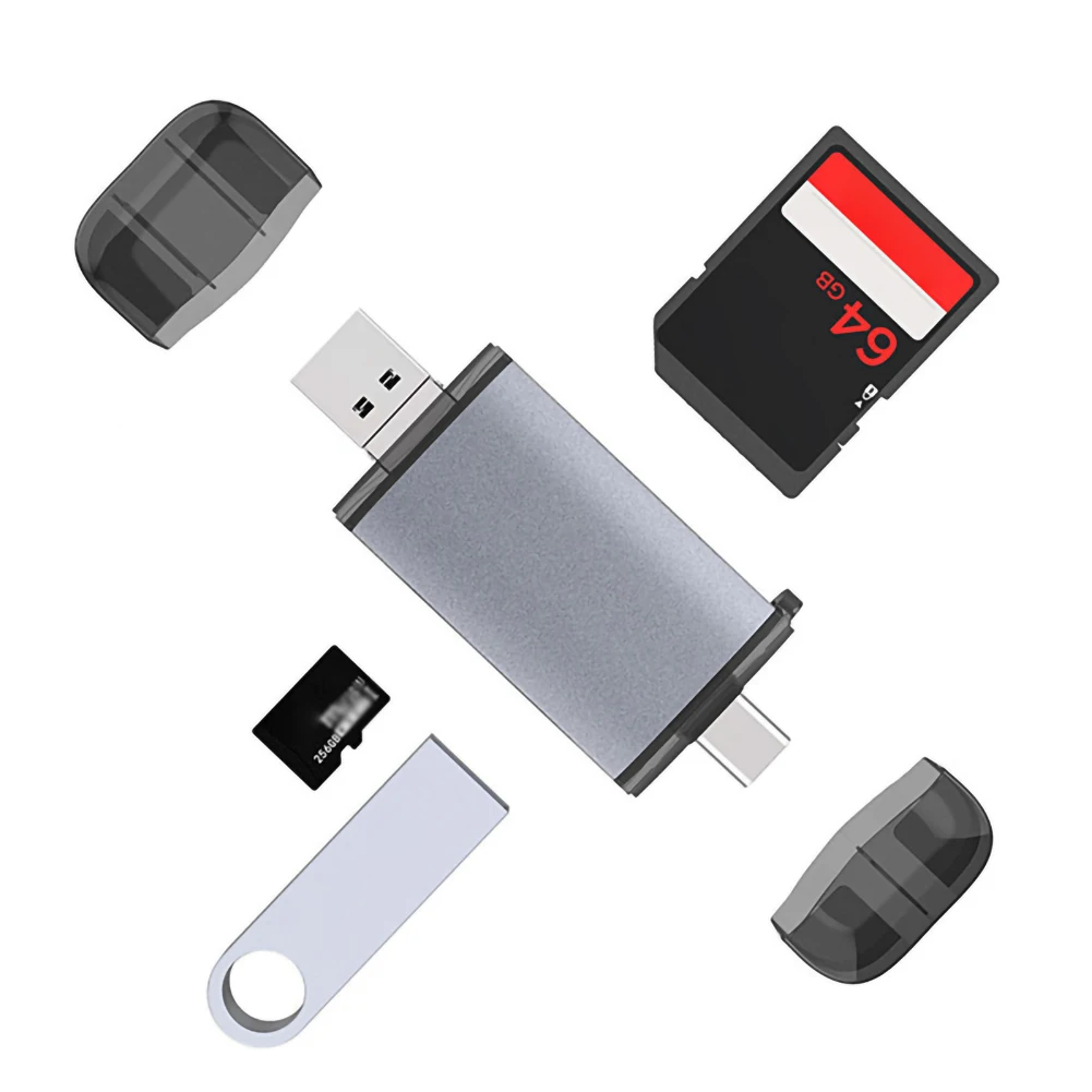 Фото 6 в 1 Micro USB OTG Универсальный TF кардридер/SD кардридер телефонные