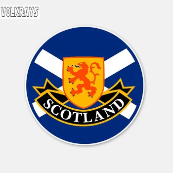 

Volkrays Creative Car Sticker Scotland Flag Round Motorcycle Accessories Reflective Waterproof Sunscreen Vinyl Decal,10cm*10cm