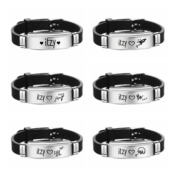 

K-pop ITZY Logo Signature Stainless Steel Bracelet Kpop ITZY Adjustable Wristband Unisex ITZY Fans Support Gift Drop Shipping