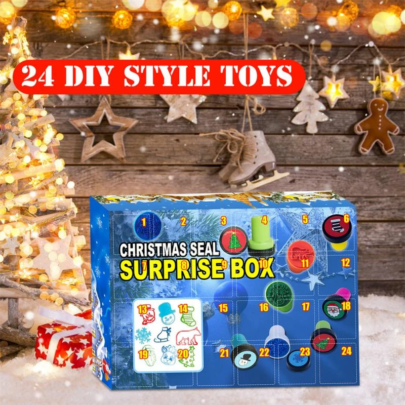 2022 Christmas Seals 24 Days Christmas Countdown Advent Calendar Christmas Blind Box Random Christmas  Seal Educational Toys 2022 Calendars Diy Decor| | - Aliexpress
