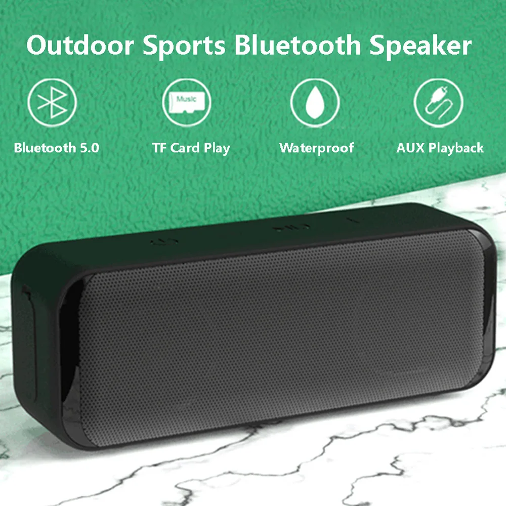 Уличная Водонепроницаемая портативная Bluetooth стереоколонка с поддержкой TF карты