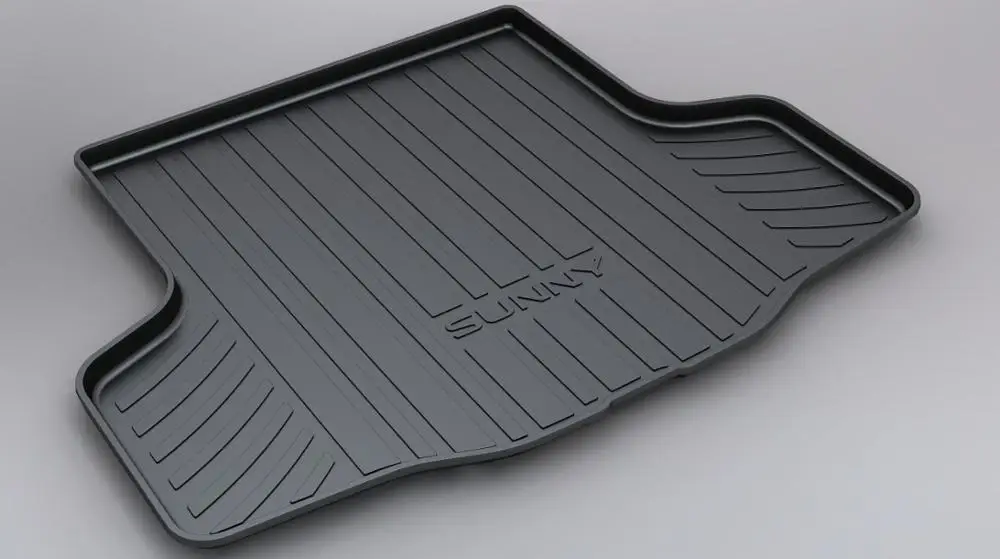 

SJ ALL Weather TPO Car Trunk Mats Tail Boot Cargo Liner Cover Rear Cargo Tray Luggage Pad For Nissan Sunny 2011 2012 13 14-2019