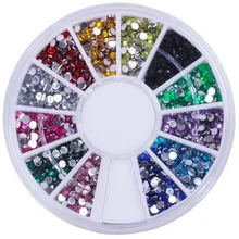 Маникюрный гвоздь для ногтей горный хрусталь 12 цветов Круглый в штучной упаковке Искусственные Алмазные Разноцветные кристаллы мобильный телефон Красота Prod