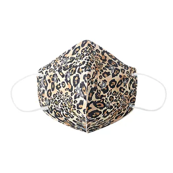 

Adult Women Leopard Print Mask Reusable Protective Fabric Face Masks Personal 3 Ply Activated Filter Mouth Masks Mascarillas
