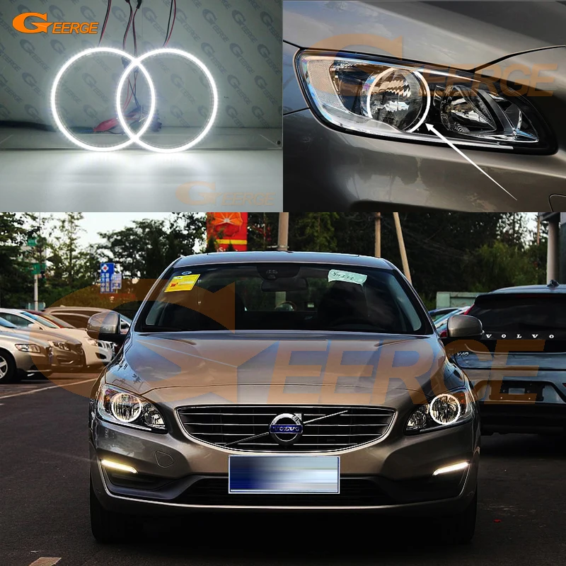 Для Volvo S60 II V60 2014 2015 2016 2017 facelift ультра яркий SMD светодиодный комплект колец
