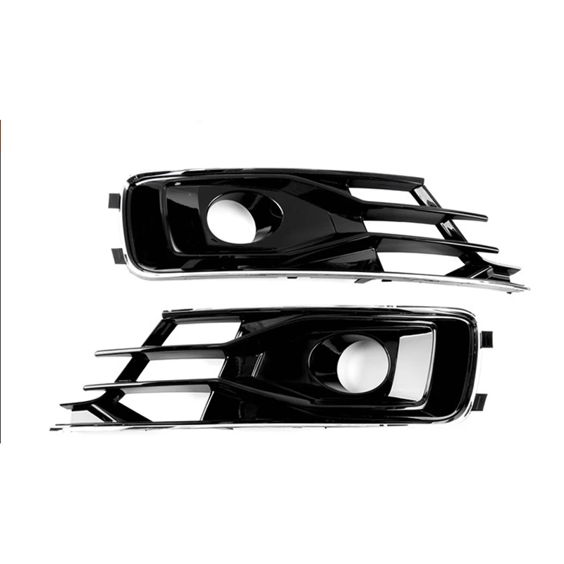 

Fit For Audi A6 2016-2018 Fog Light Grills 2PCS Left & Right Car Front Bumper Fog Lamp Grills in Racing Grills ABS Replacement