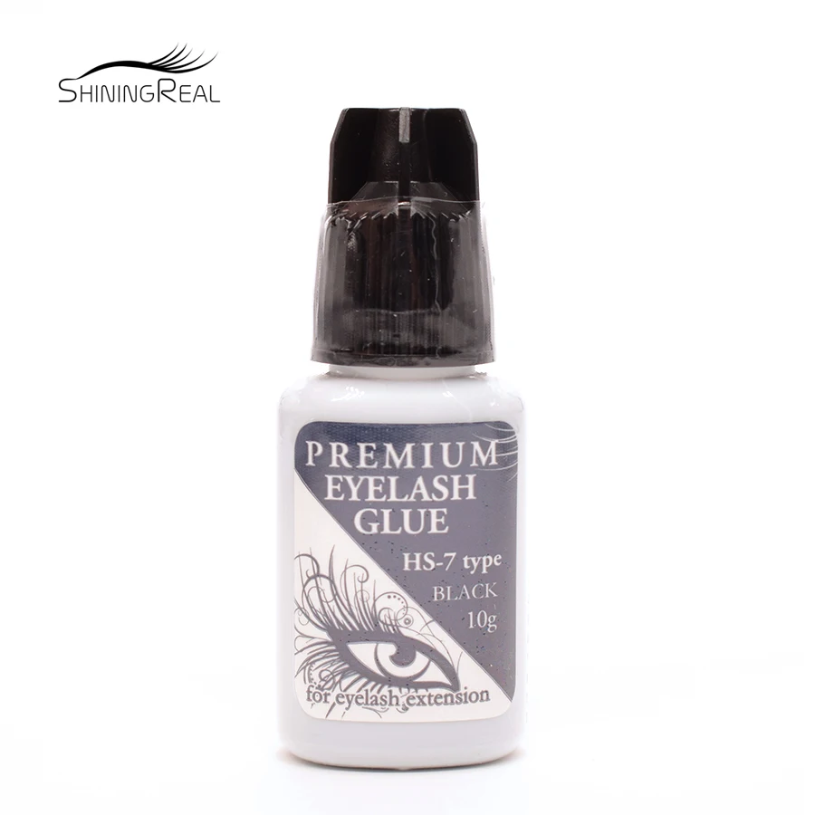 

10g Premium HS-7 Black Strong glue type for eyelash extension Black Adhesive Retention 7-8W Free Shipping