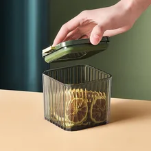 

Japanese Transparent Sealed Tank Kitchen Refrigerator Grain Tank Storage Box Square Spice Storage Tank Storage Containers