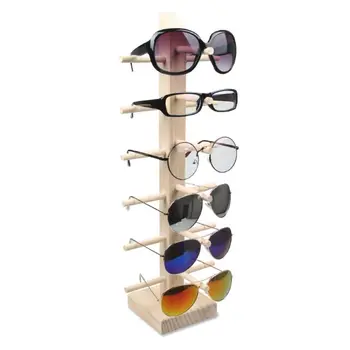 

Wood Sunglass Display Rack Store Counter Eye Glasses Frame Show Stand Holder