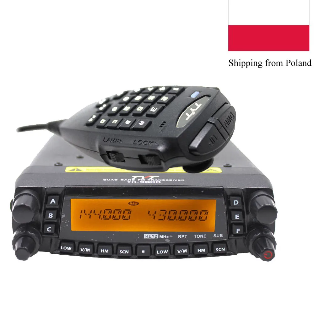 TYT Mobile radio TH 9800 50W Quad Band 29/50/144/430MHz Dual Display walkie talkie FM Radio|Рации| |