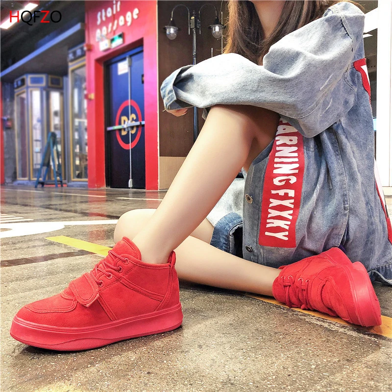 

HQFZO Pantshoes Massive Women Sneakers Autumn Winter Shoes High Quality Flat Walking Running Sport Shoes Woman Vulcanized Shoes