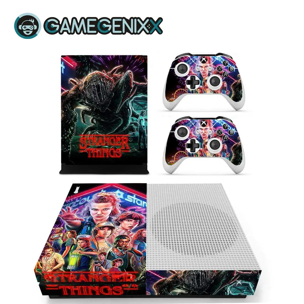 GAMEGENIXX Кожа Наклейка виниловая оберточная крышка полный набор для Xbox One Slim консоли и 2 контроллеров-ужас крови