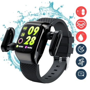 

CUCA TWS Smart Bluetooth headset bracelet two-in-one call bracelet heart rate step counter running sports watch blood pressure