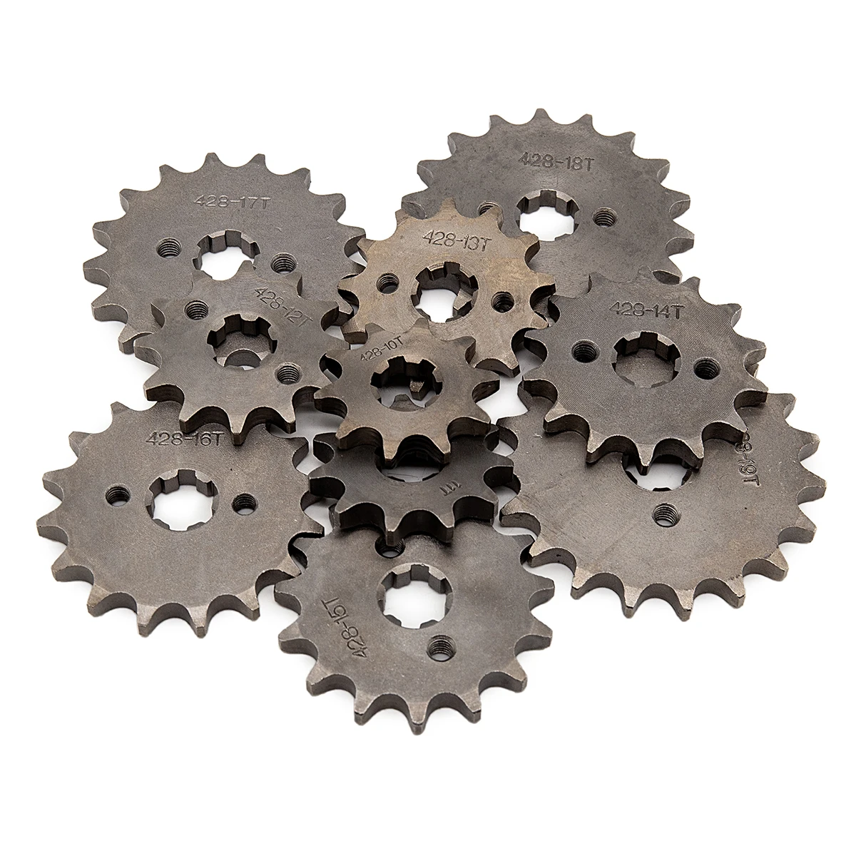 Front Engine 428# 10T 11T 12T 13T 14T 15T 16T 17T 18T 19T Teeth 17mm Chain Sprocket With Retainer Plate Locker