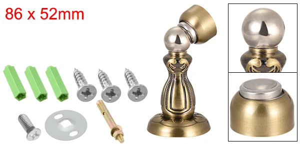 4 1PCS-Bronze Tone Uxcell Ретро двери мебель двери магнитный держатель фиксатор дверной стоп винт напольное крепление Бронза Медь - Цвет: 4 1PCS-Bronze Tone