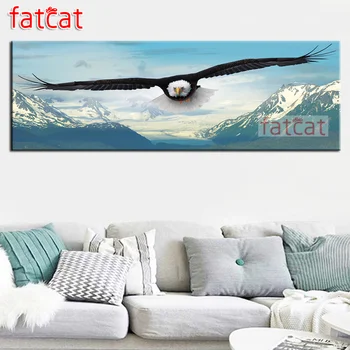 

FATCAT Snow Mountain Flying Eagle 5D Diy Diamond Painting large Size Full Square Round Rhinestone Embroidery Sale Animal AE1968