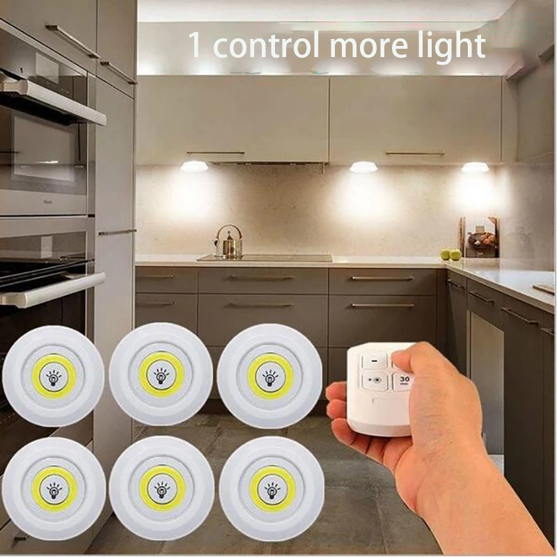 3W-Super-Bright-Cob-Under-Cabinet-Light-LED-Wireless-Remote-Control-Dimmable-Wardrobe-Night-Lamp-Home