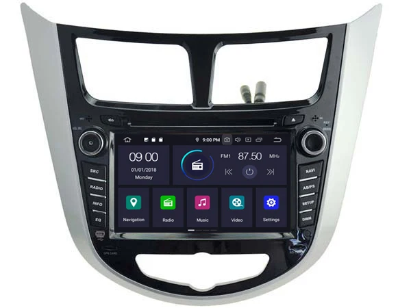 RUISO 4g+ 64g 8-Core автомобильный DVD плеер Android 9,0 для HYUNDAI VERNA автомобильный мультимедийный DVD Авто Радио Стерео 1080P GPS wi-fi DVR dab obd ips