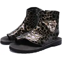 Мужские сандалии; мужские туфли; для мужчин; кожаные туфли из воловьей кожи; сандалии-гладиаторы; обувь для ношения на улице, повседневные сандалии, черного цвета обувь на высоком каблуке, на толстом каблуке; большие размеры 39-44