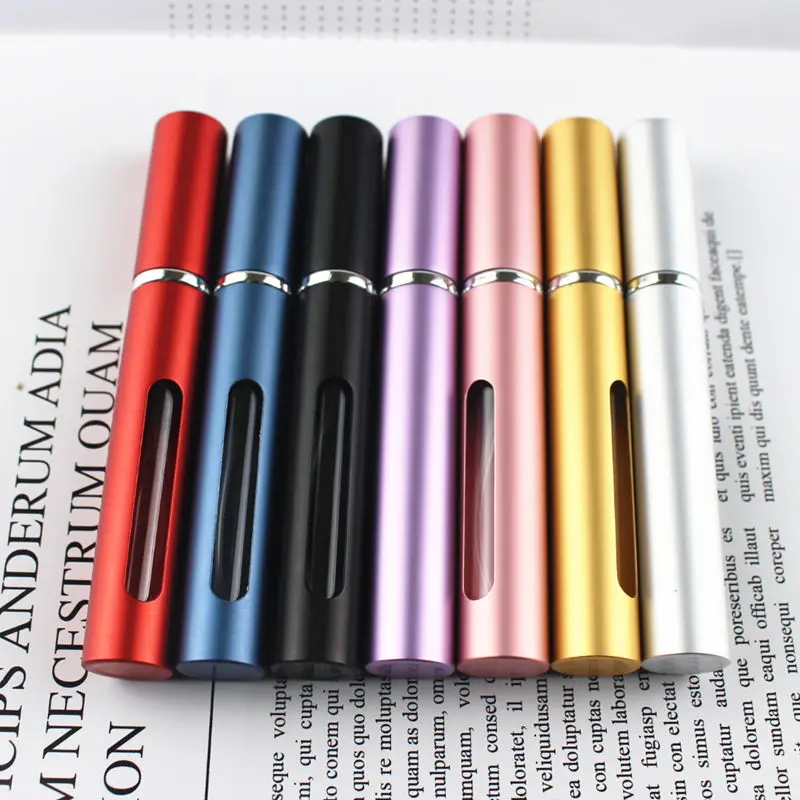 1PC Top Quality 5ml Perfume Bottle Mini Metal Sprayer Refillable Aluminum Perfume Atomizer Travel Size-2