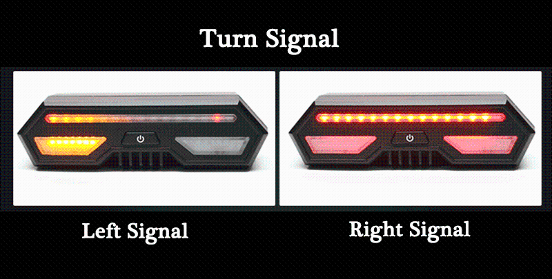 XANES STL14 Bike Bicycle Taillight Turn Signal Warning USB Waterproof Tail Light Cycling Lamp Cycling Lantern Torch Spotlights